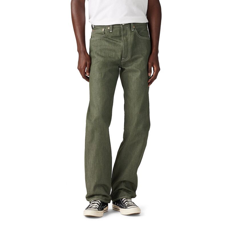 リーバイス メンズ ボトムス デニムパンツ ジーンズ Mens Levis 501 Original ShrinkToFit Jeans Green Rigid グリーン