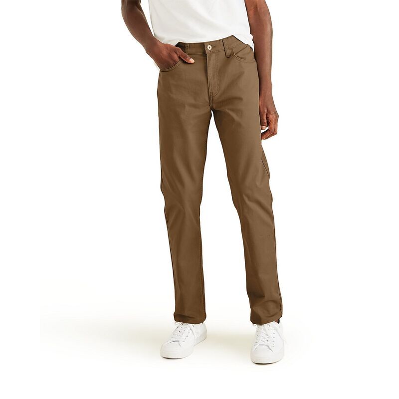 ドッカーズ メンズ ボトムス カジュアルパンツ Mens Dockers Jean Cut Khaki AllSeasons Tech StraightFit Pants Leather カーキ