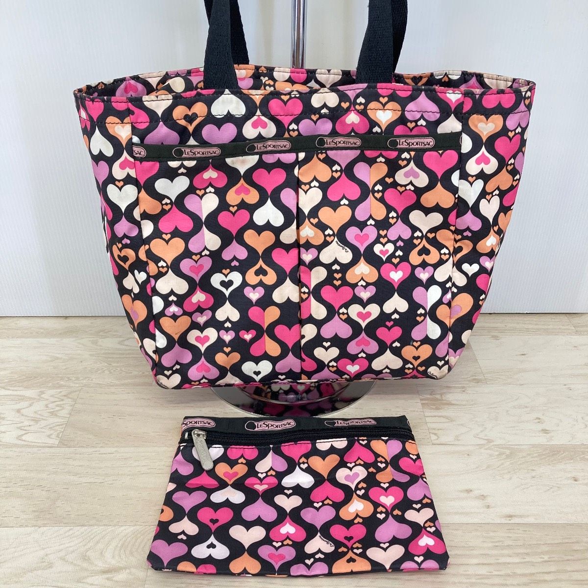 まとめて2点セット LeSportsac レスポートサック トートバッグ/ポーチ 