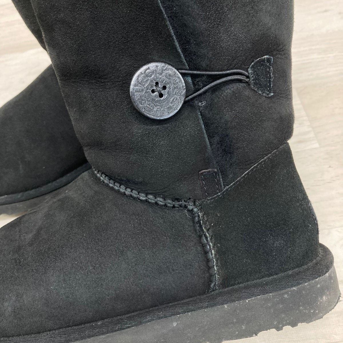 UGG ムートンブーツ ブラック 24cm(USA 7/EU 38) S/N 5803 アグ
