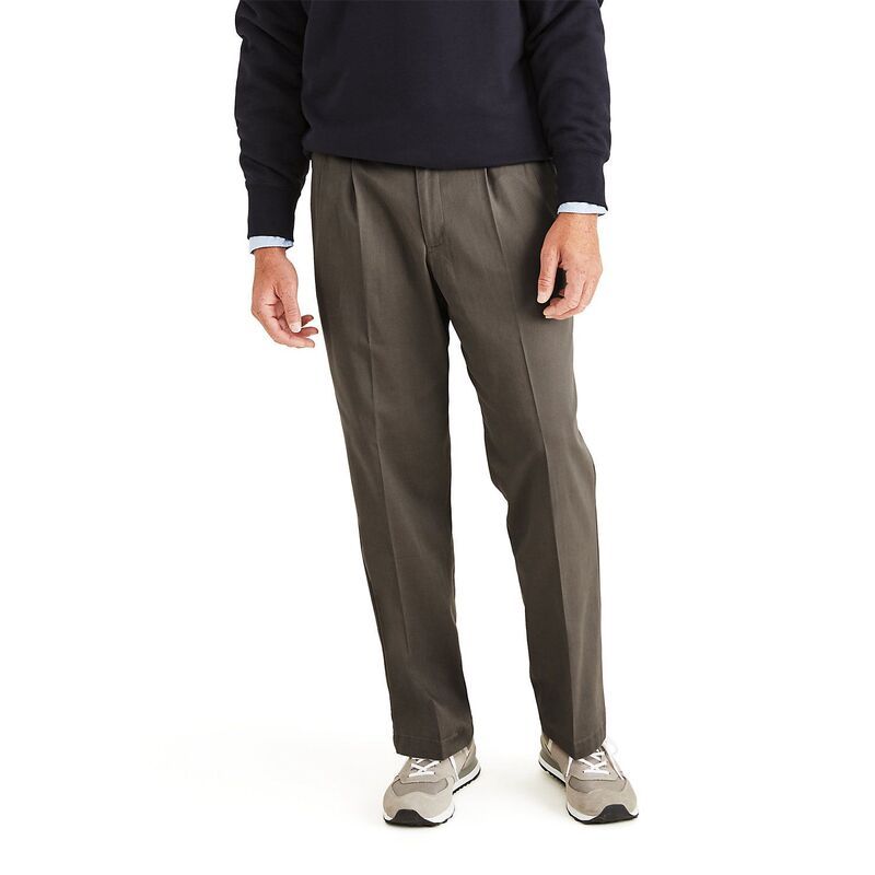 ドッカーズ メンズ ボトムス カジュアルパンツ プリーツ トール Big Tall Dockerstretch Easy Khaki ClassicFit Pleated Pants Dark Peb
