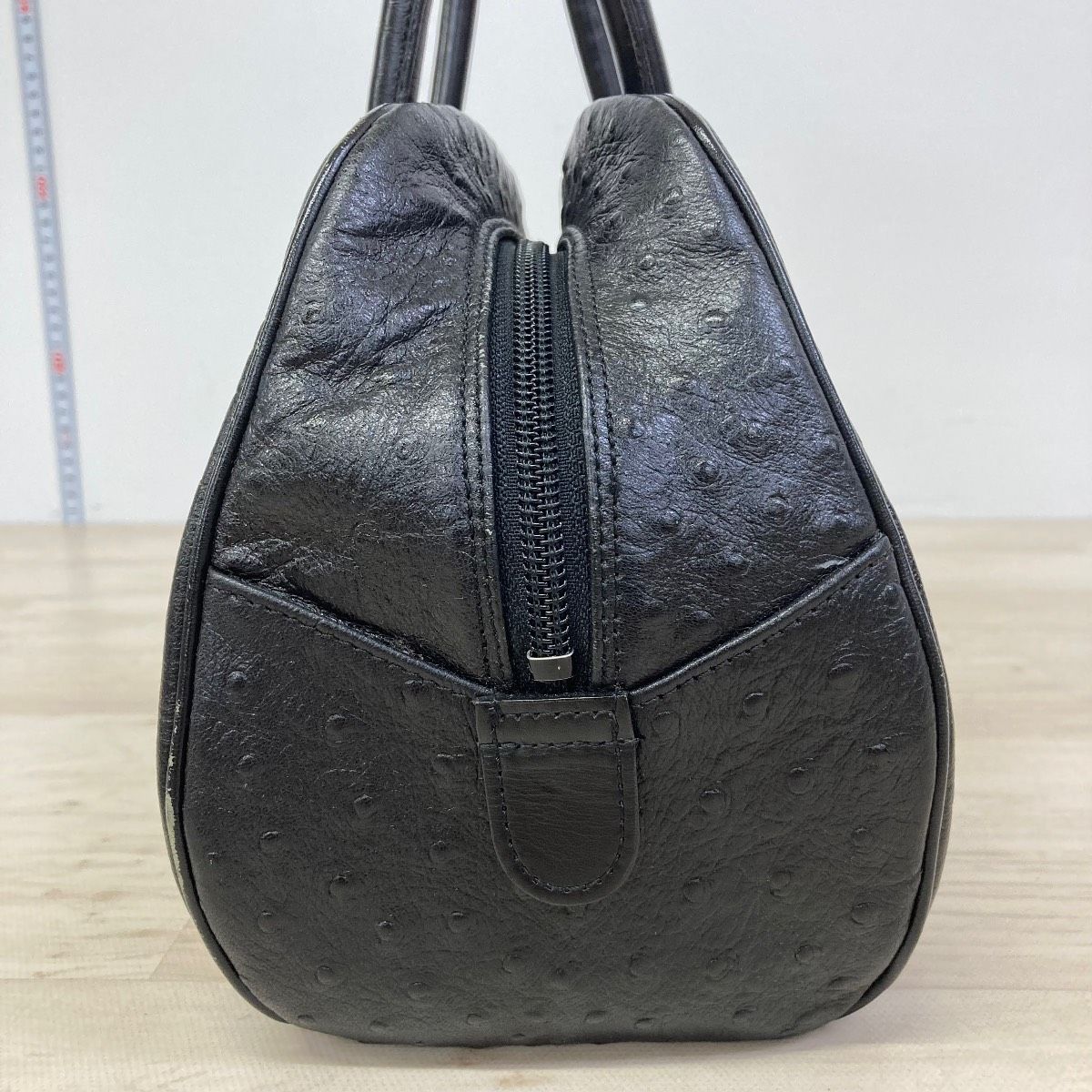 美品 HANAE MORI⁄ハナエモリ オーストリッチ調 ハンドバッグ 美品 HANAE MORI⁄ハナエモリ オーストリッチ調 ハンドバッグ