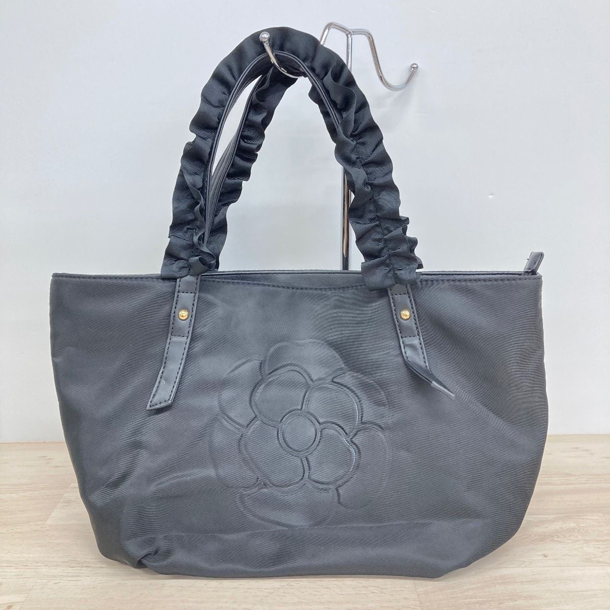 M'S GRACY カメリアチャームダブルジップアップフリルパーカー ブラック 美品 M'S GRACY エムズグレイシー カメリア トートバッグ ブラック/黒