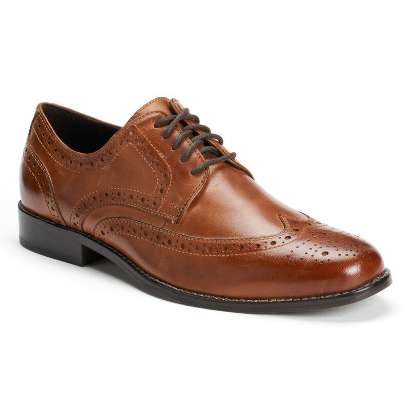 ノンブッシュ メンズ シューズ オックスフォード ウィングチップ Nunn BushR Nelson Mens Wingtip Oxfordresshoes Cognac