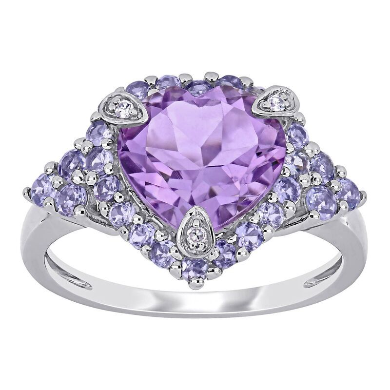 ステラ グレース レディース アクセサリー リング Stella Grace 10k White Gold Amethystanzanite Diamond Accent Cocktail Ring