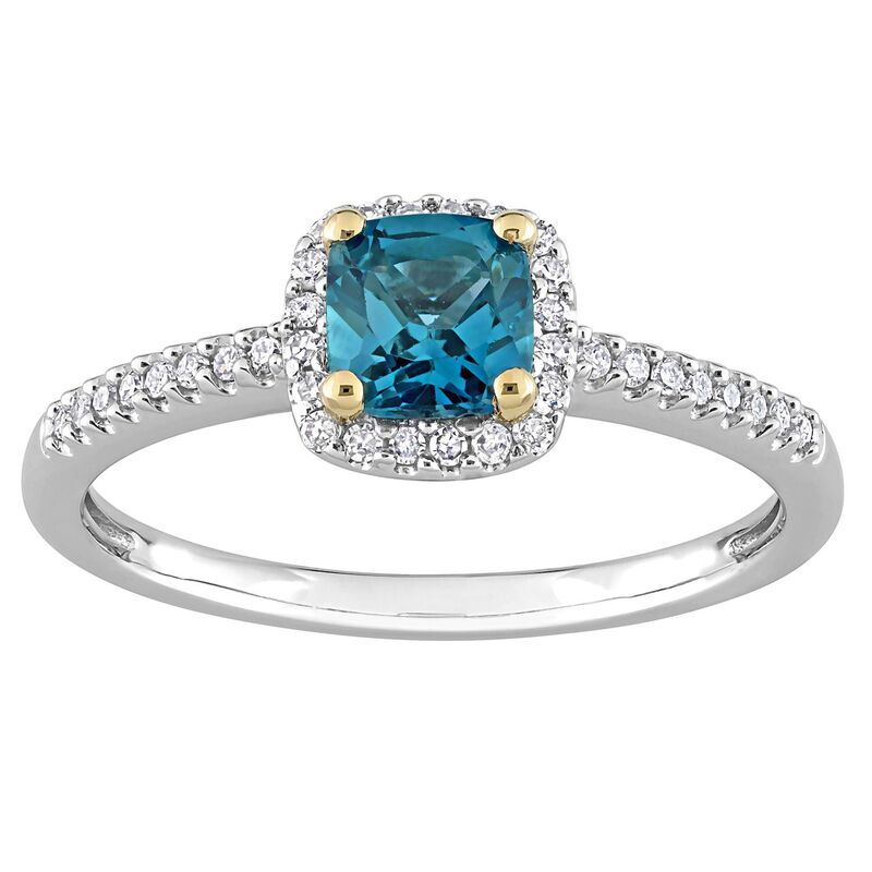 ステラ グレース レディース アクセサリー リング Stella Grace TwoTone 10k Gold London Blue Topaz 18 CaratW Diamond Engageme