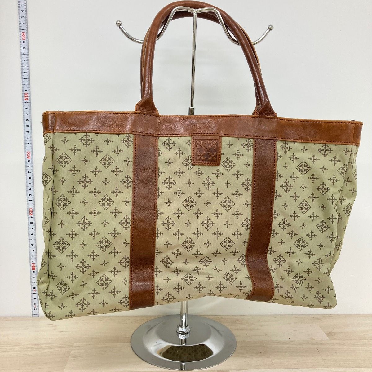 russet/ラシット トートバッグ ハンドバッグ モノグラム 総柄 ベージュ 