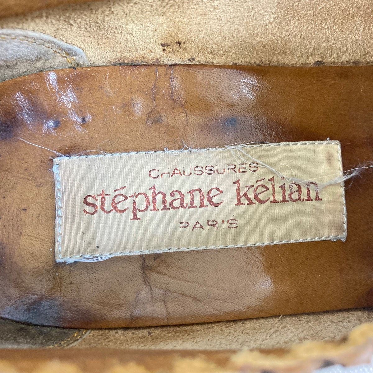 stephane kelian/ステファンケリアン 編み込みシューズ ブラウン