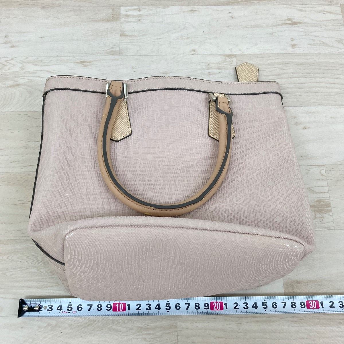 GUESS/ゲス 2WAY ハンドバッグ/ショルダーバッグ ピンクベージュ 