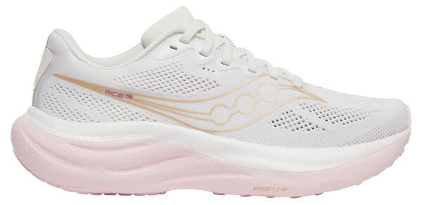 サッカニー レディース シューズ スニーカー Saucony Womens Ride 19 Running Shoes WhiteSilk ホワイト