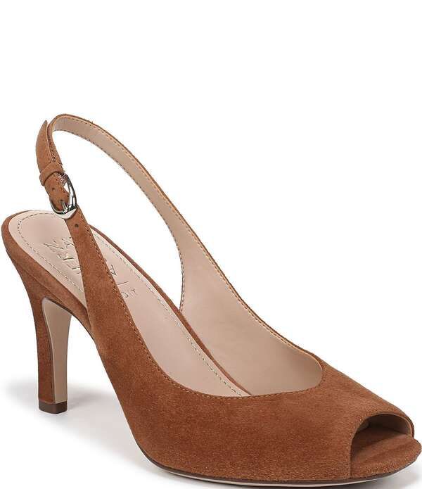 ナチュライザー レディース シューズ パンプスエード Naturalizer Alexa Suede Peep Toe Slingback Dress Pumps Walnut Wake