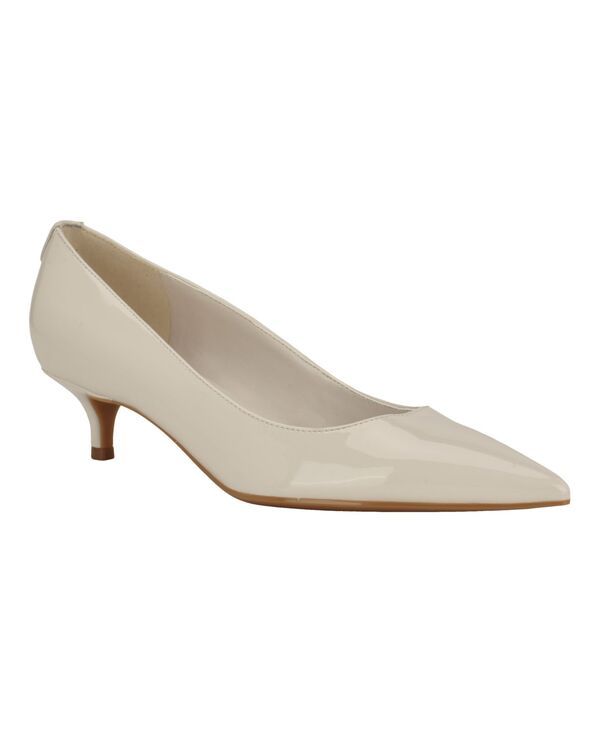 カルバンクライン レディース シューズ スリッポン・ローファー ヒール Calvin Klein Womens Roxanna SlipOn Kitten Heel Pumps Ivory Paten
