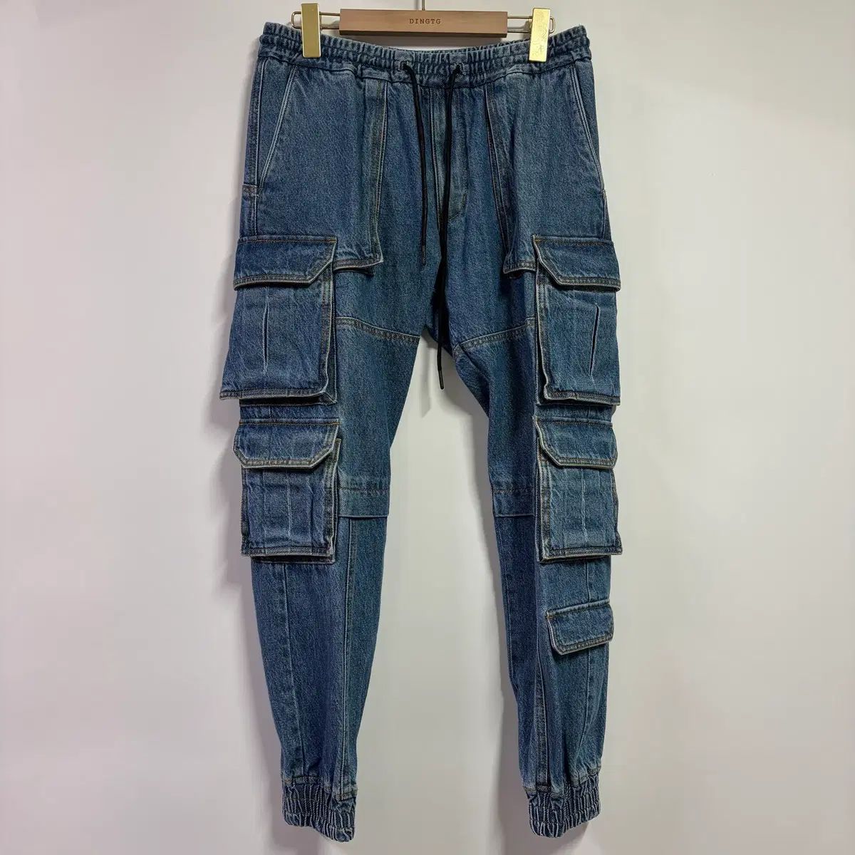 46 ジュンジ 21ss マルチ カーゴ デニム ジョガー パンツ