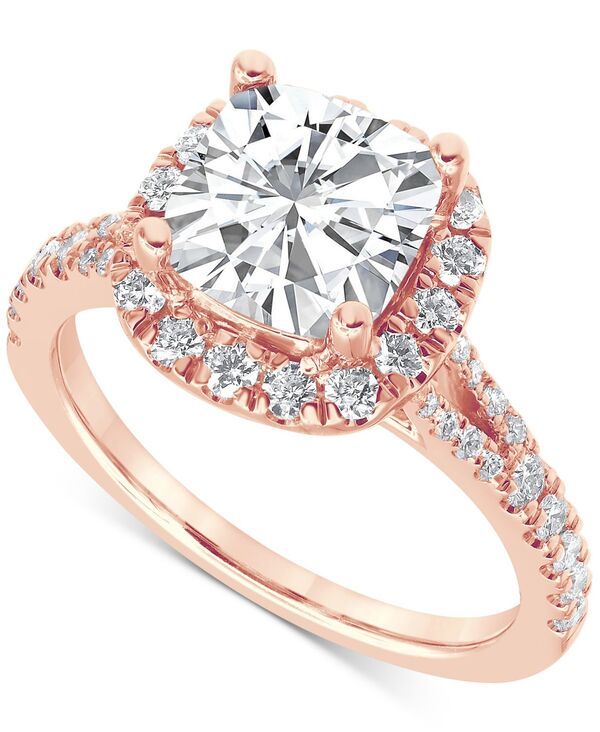 バッジェリーミシュカ レディース アクセサリー リング Badgley Mischka Certified Lab Grown Diamond Cushion Halo Engagement Ring