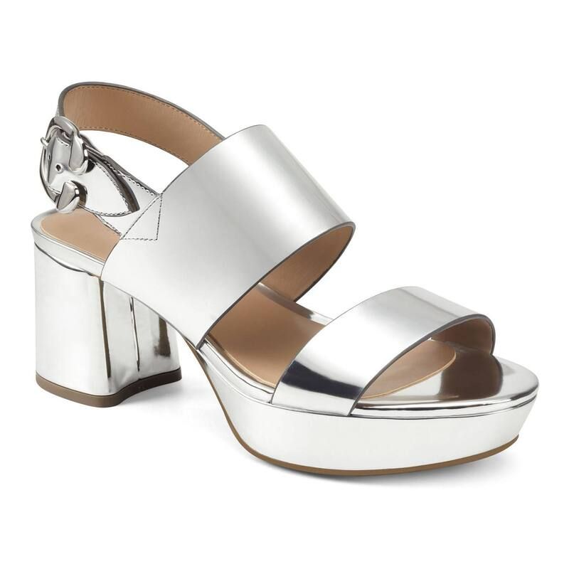 エアロソールズ レディース シューズ パンプス プラットフォーム サンダル Aerosoles Camera Womens Platform Sandalsilver Metallic シルバー
