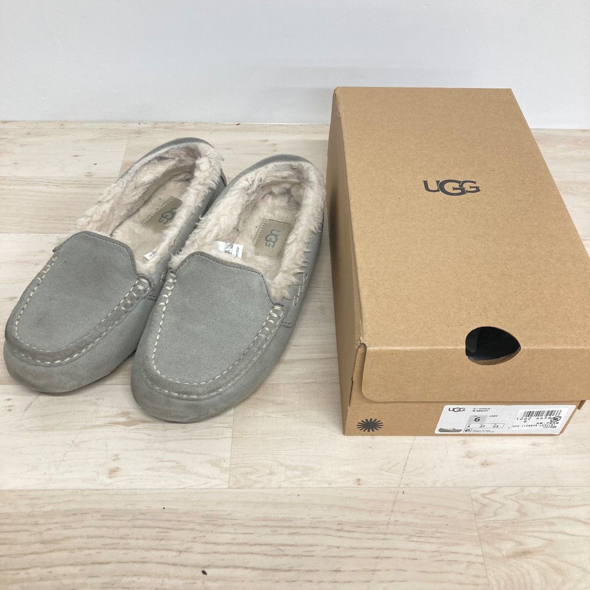 UGG アグ W ANSLEY モカシン/ローファー 23cm(USA6) LGRY ライトグレー
