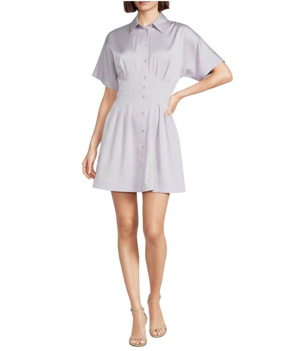 アレックスマリー レディース トップス ワンピース Alex Marie Sophia Collar Short Sleeve Lyocell Blendress Lilac ライラック