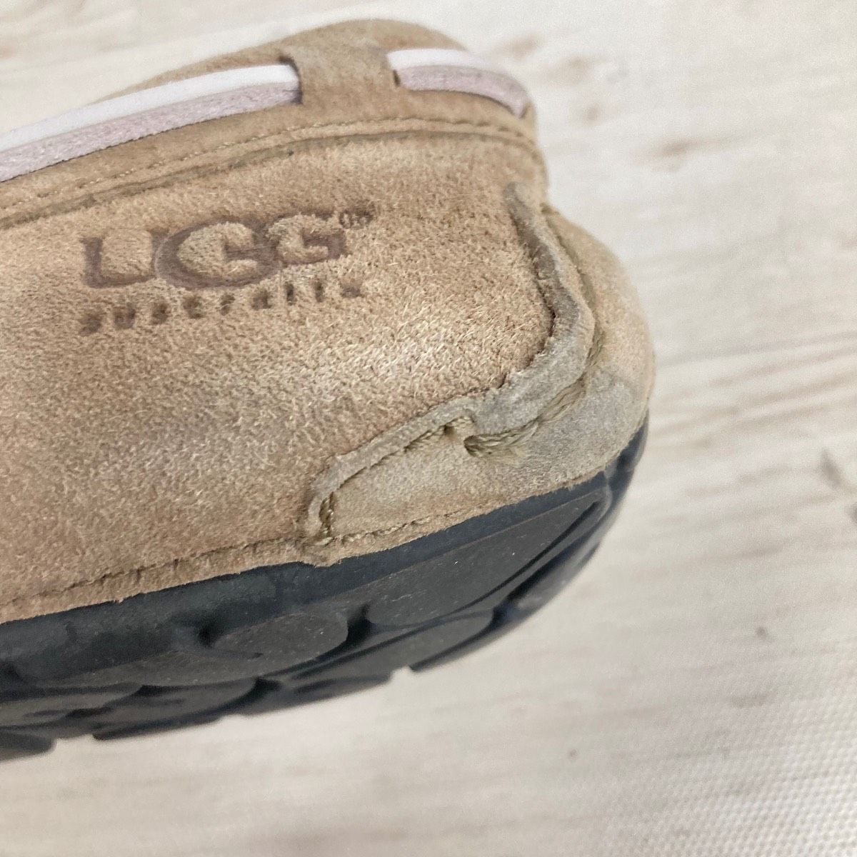 UGG モカシン 23cm キャメル S/N 5612 ムートン スリッポン/フラット