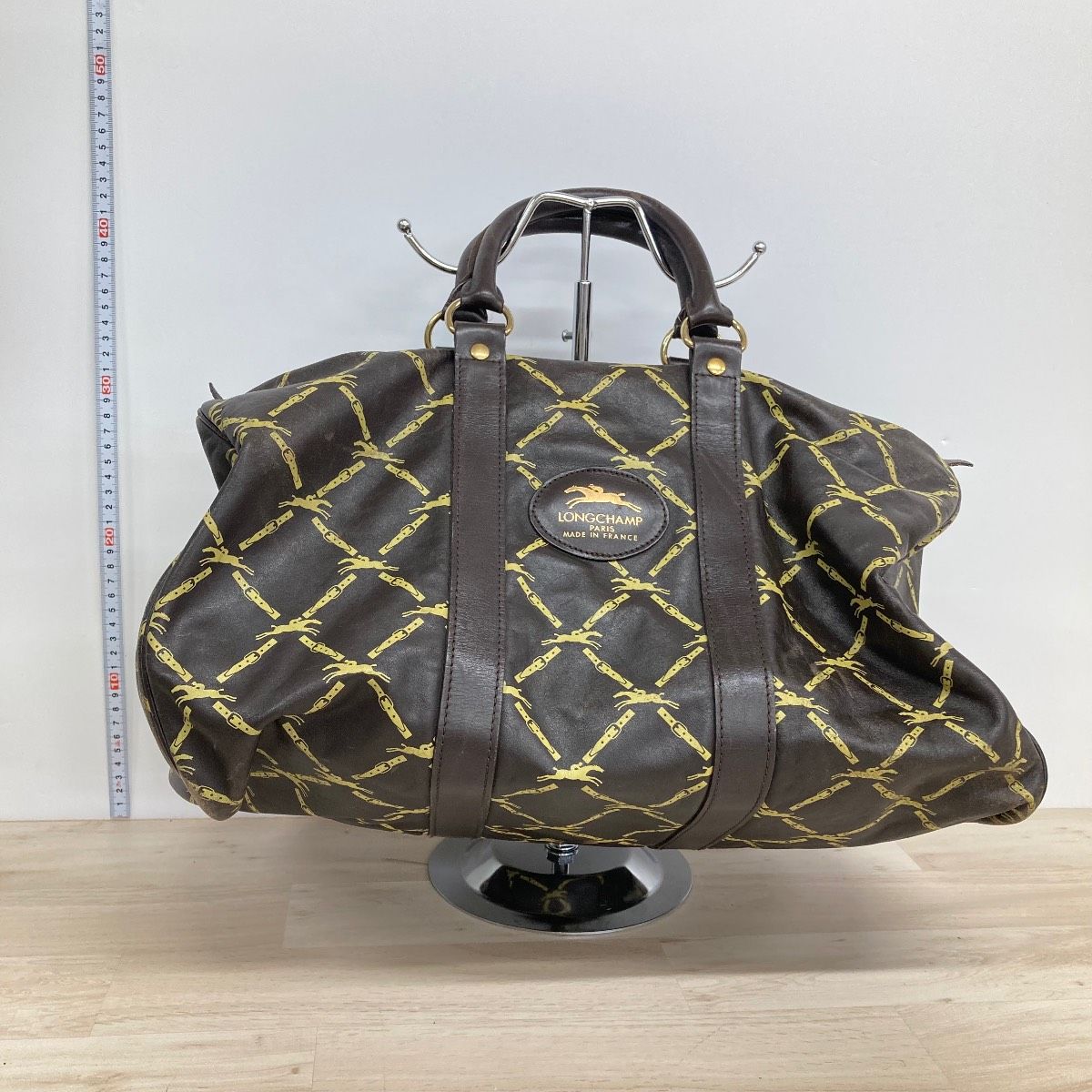 LONGCHAMP ロンシャン ボストンバッグ LONGCHAMP/ロンシャン ボストンバッグ/ハンドバッグ ブラウン系 総柄