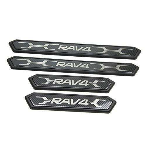 Boyousトヨタ 新型RAV4&RAV4 PHV XA50系 専用設計 スカッフプレート カーボンファイバーブラック ステンレス ステップガード 純正設計 サイドステップ 防キズ 防汚れ 4P【標準版】ts 22923c9f