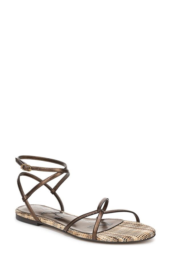 サムエデルマン レディース シューズ サンダル アンクル Sam Edelman Ellinankle Strap Sandal Bronze Metallic メタリック