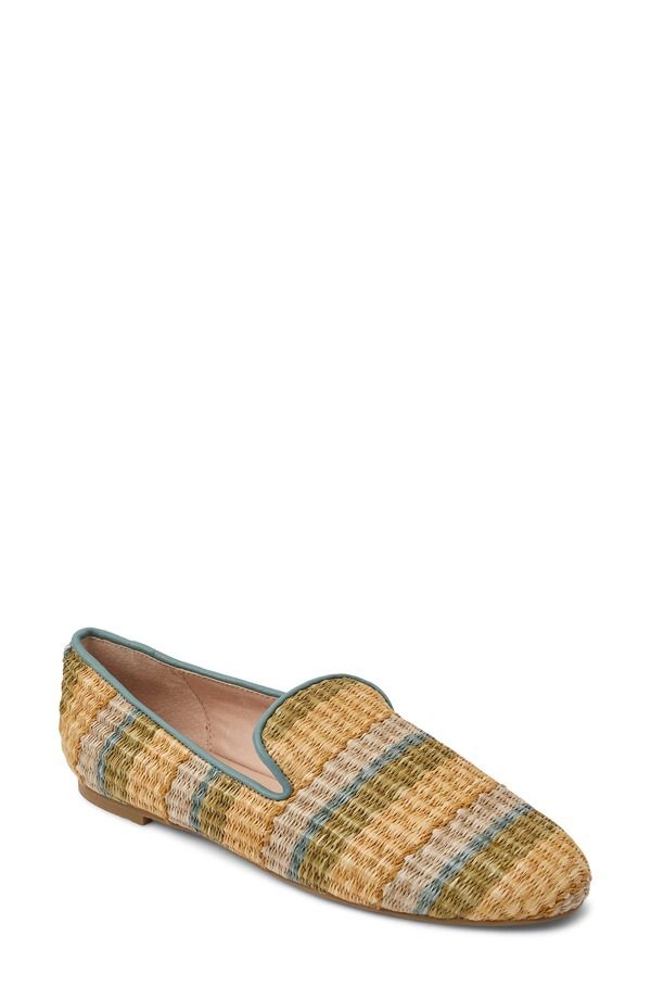 ジャックロジャース レディース シューズ スリッポン・ローファー Jack Rogers Bradley Raffia Loafer Seafoam Stripe ストライプ