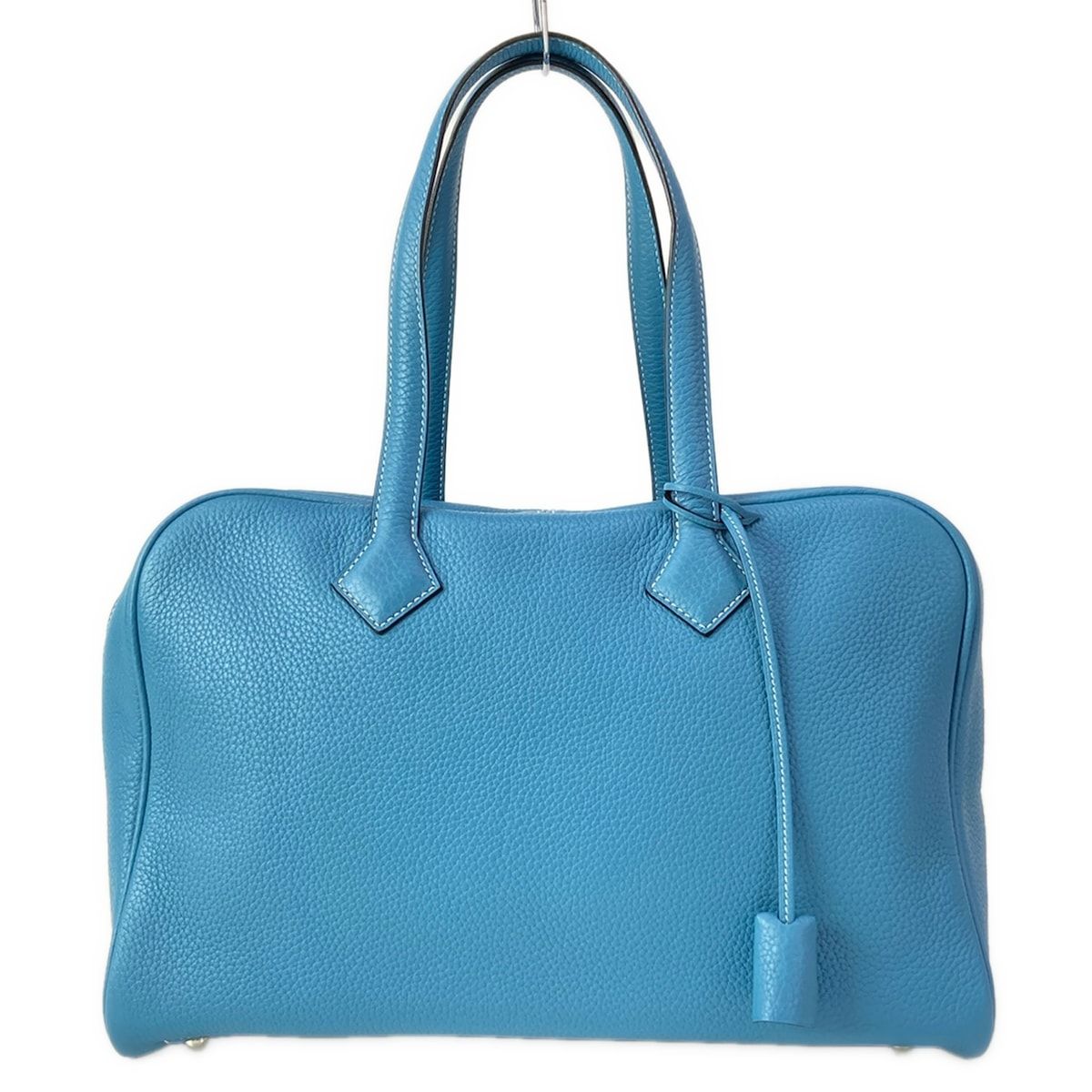 HERMES(エルメス) ショルダーバッグ美品 ヴィクトリア2フールトゥ35 ブルージーン シルバー金具