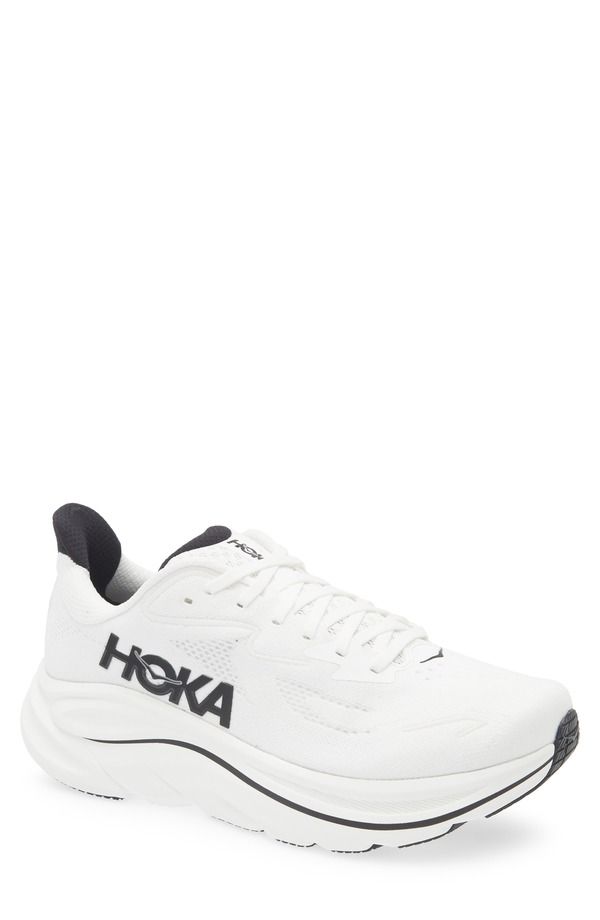 ホカオネオネ メンズ シューズ スニーカー HOKA Clifton 10 Running Shoe White Black ホワイト