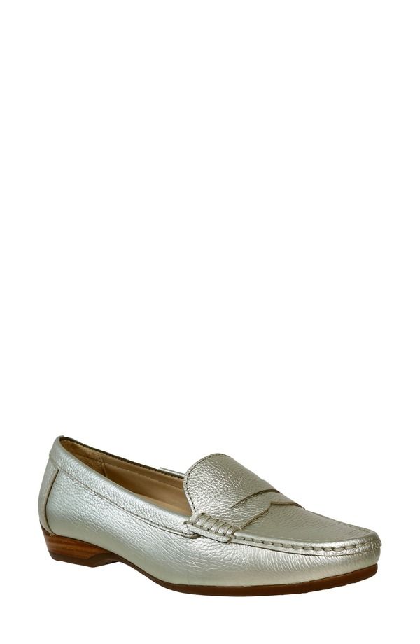 ダイビッドテイト レディース シューズ スリッポン・ローファー David Tate Freetime Penny Loafer Platinum