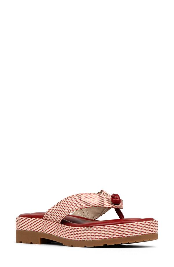 ドナルドプリネール レディース シューズ サンダル プラットフォーム Donald Pliner Sylverr Platform Flip Flop Tomato