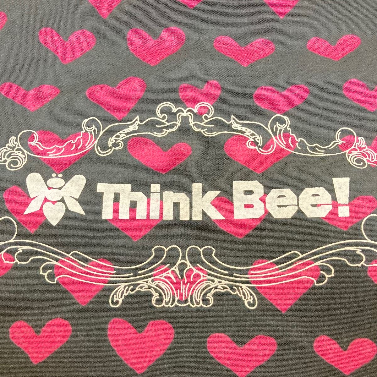 美品 Think Bee!/シンクビー トートバッグ/エコバッグ ブラック×ピンク 