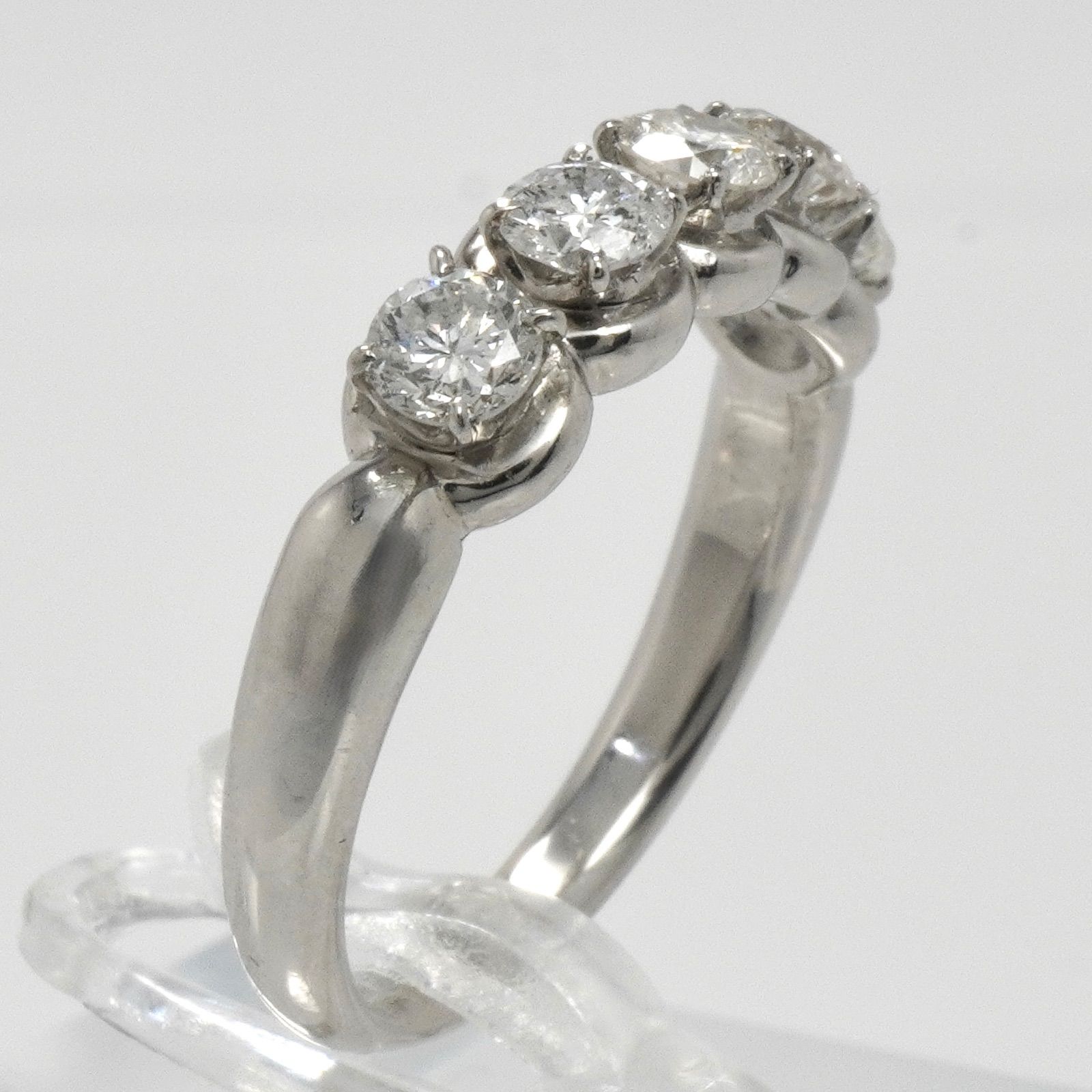 ダイヤモンド リング ダイヤ 指輪 プラチナ Pt 11号5石 0.8ct - メルカリ