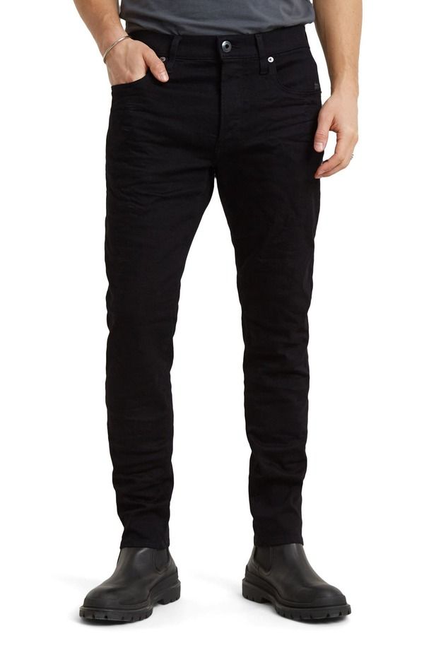 ジースター メンズ ボトムス デニムパンツ スリムフィット ジーンズ GSTAR 3301 Slim Fit Jeans Pitch Black ブラック