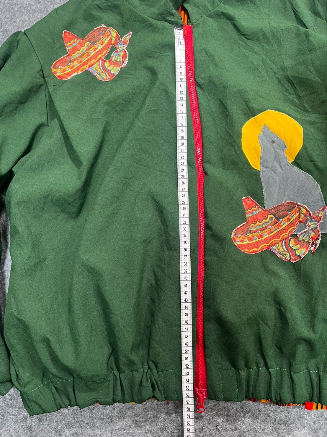 メキシカン エスニック ジップジャケット レディース グリーン