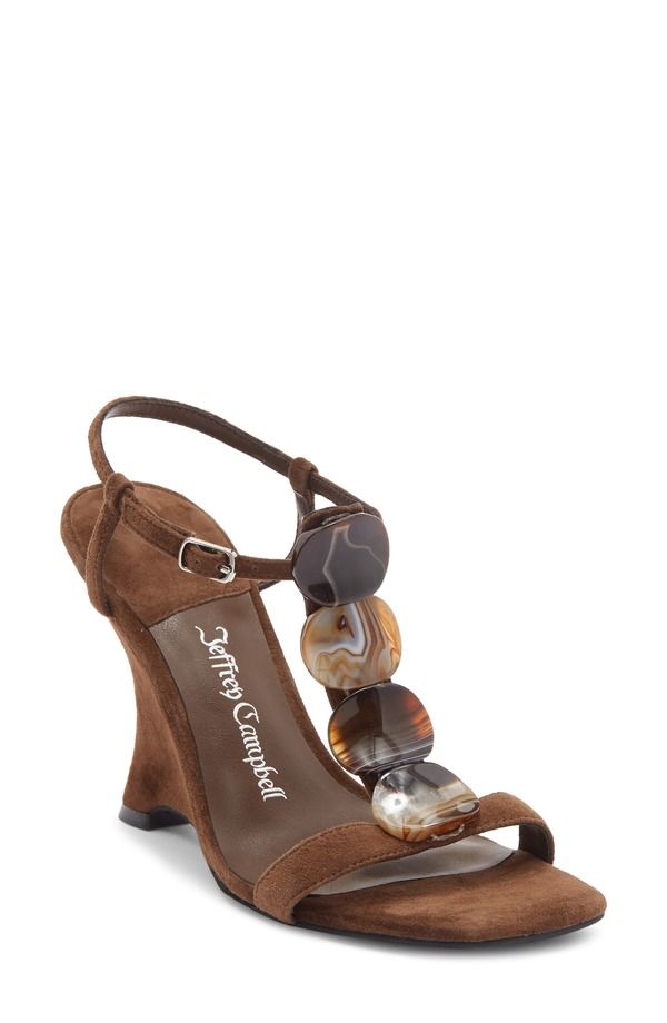 ジェフリー キャンベル レディース シューズ ヒール サンダル アンクル Jeffrey Campbell Palmankle Strap Wedge Sandal Espresso Suede