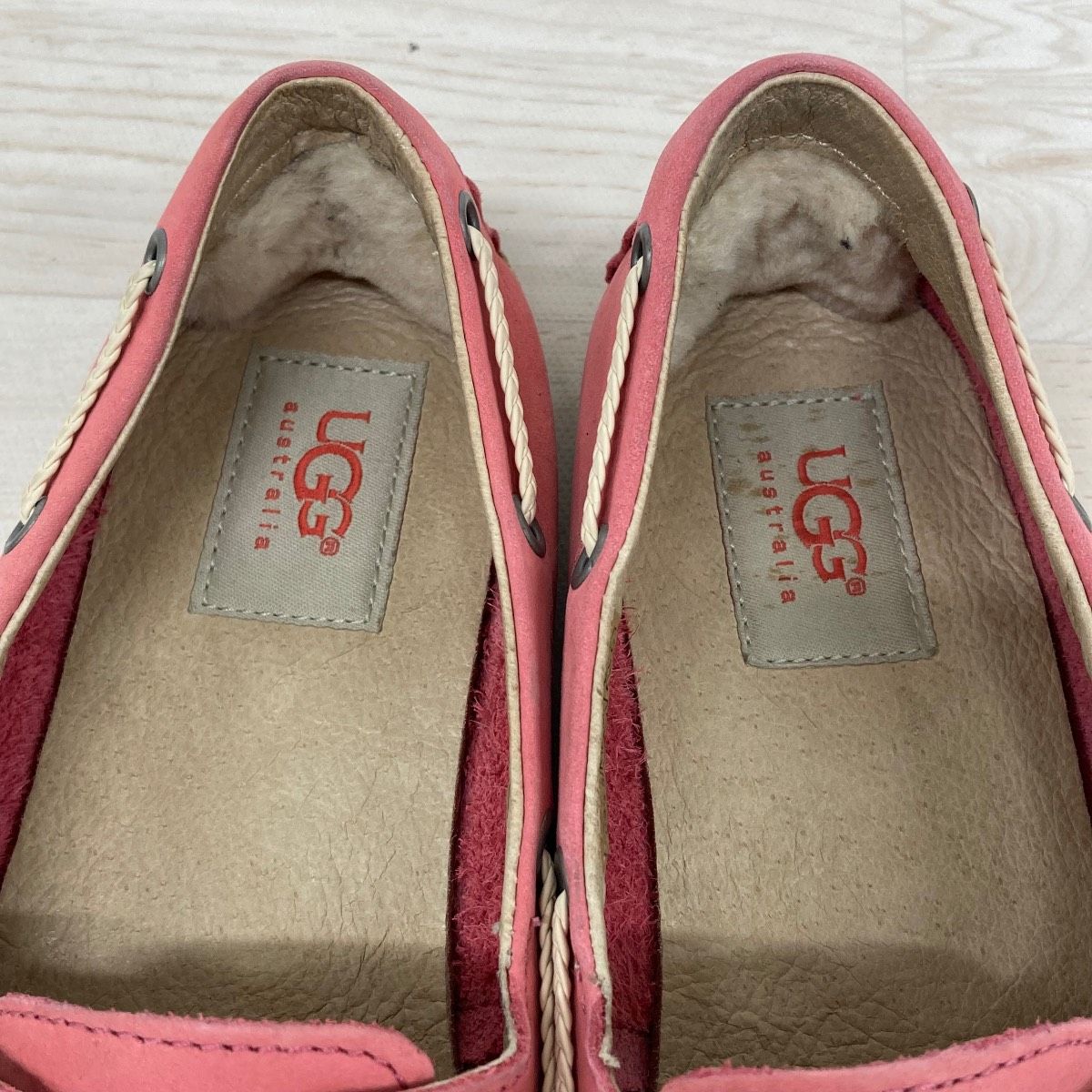 UGG モカシン デッキシューズ ピンク 23.0cm USA6 UK4.5 EU37.0 S/N