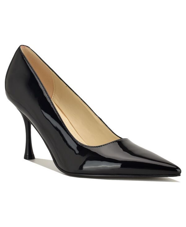 【送料無料】 ナインウェスト レディース スリッポン・ローファー シューズ Womens Pursee Pointed Toe Slipon Dress Pumps Black Patent