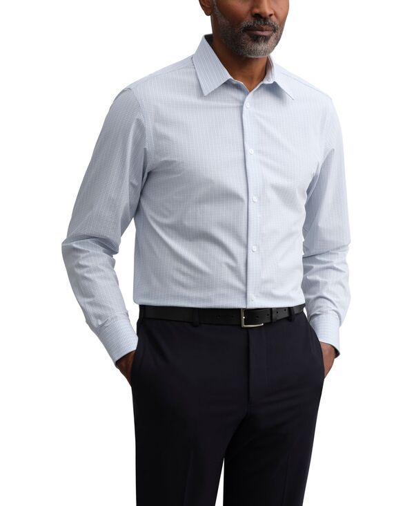 【送料無料】 カルバンクライン メンズ シャツ トップス Mens Multi Stretch Spread Collar Dress Shirt Glacier Blue