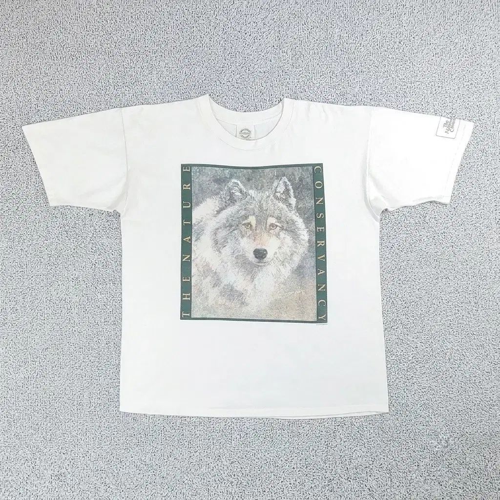 90年代 ウルフ ネイチャー アートワーク 半袖 Tシャツ XL