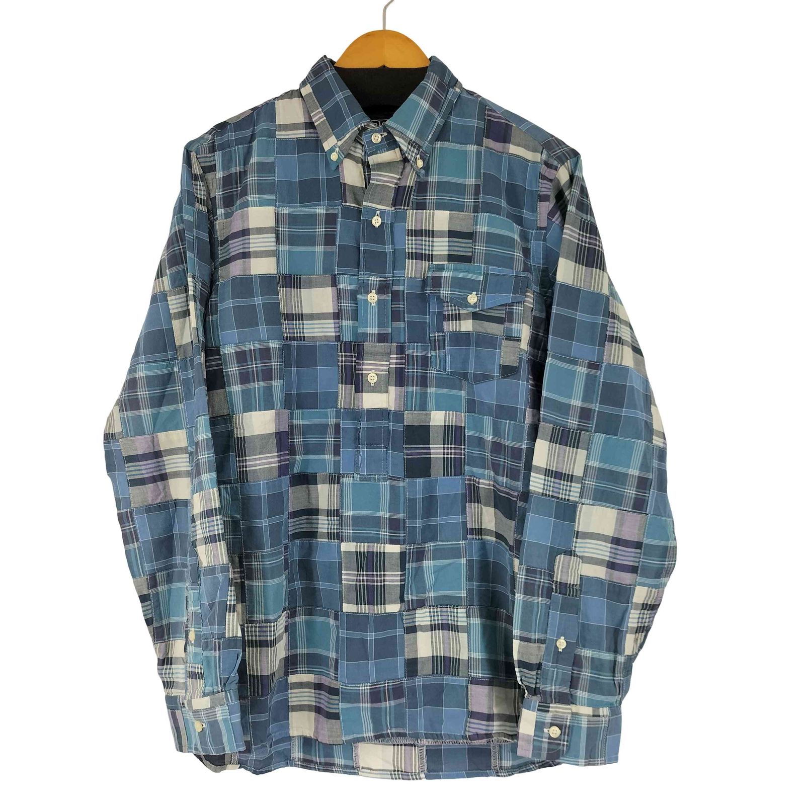 ポロバイラルフローレン Polo by RALPH LAUREN 90S CLASSIC FIT L/S パッチワークシャツ メンズ JPN：M
