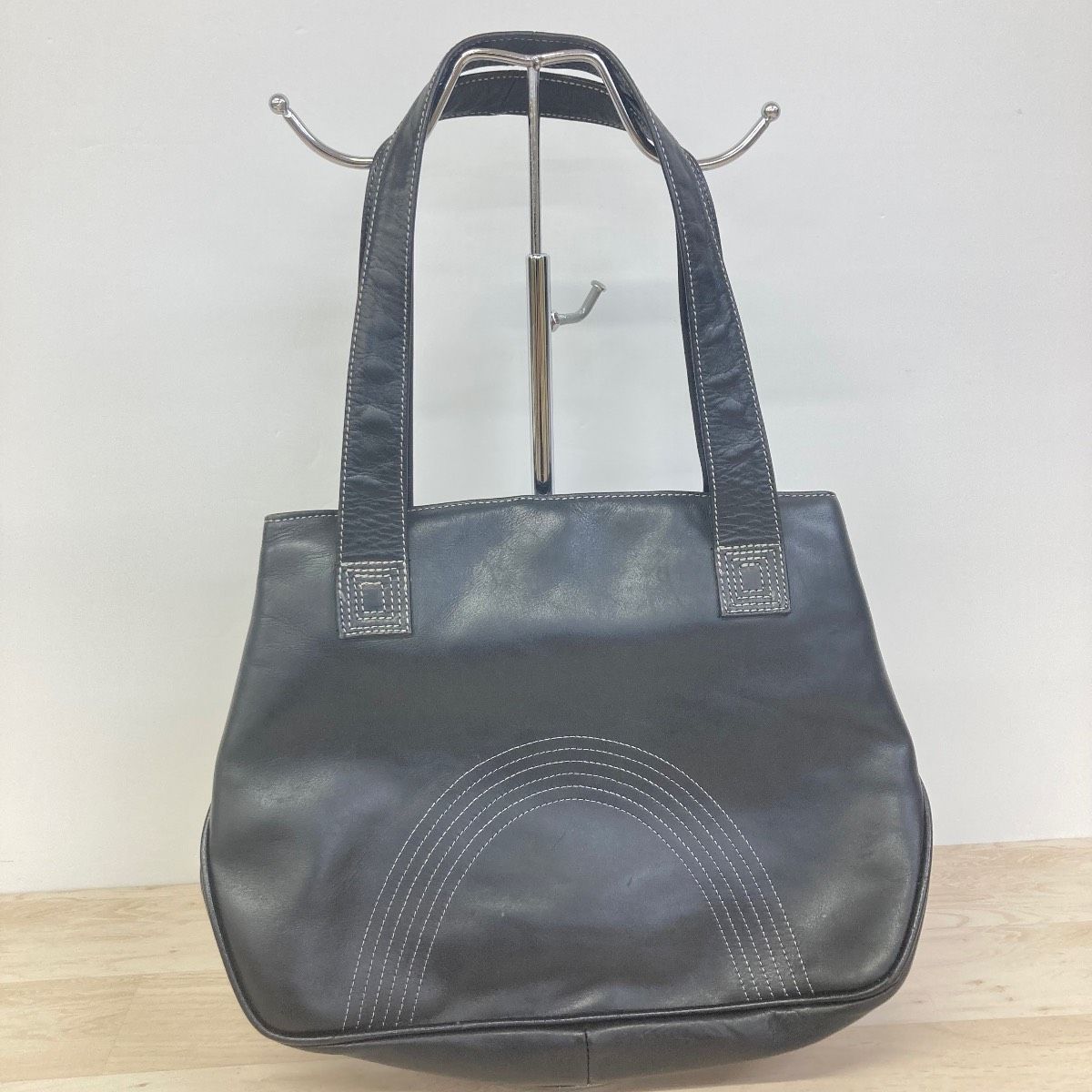 美品 FRANCESCO BIASIA/フランチェスコビアジア レザー トートバッグ