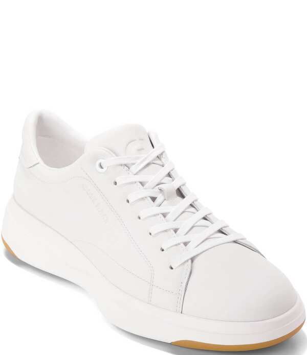 コールハーン メンズ シューズ スニーカー レース レザー Cole Haan Mens Grandpro Tennis 20 Leather LaceUp Sneakers Optic WhiteO