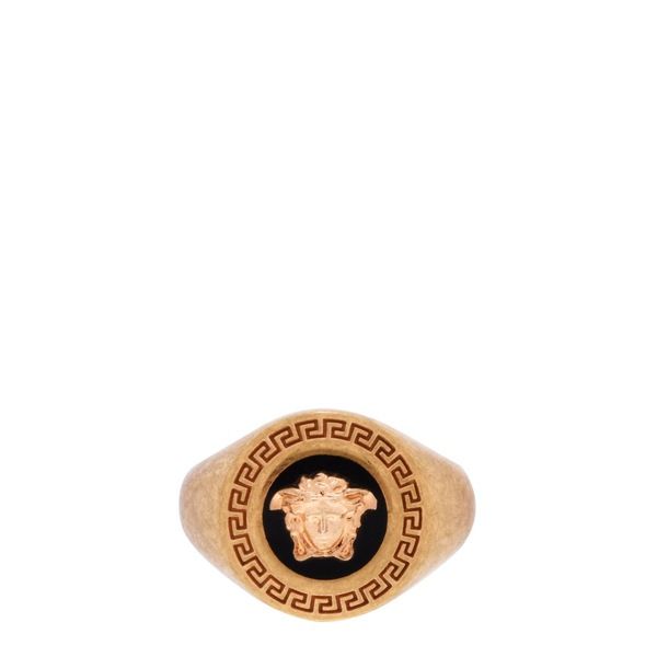 ヴェルサーチ レディース アクセサリー 腕時計 VERSACE Round Medusa Signet Ring BlckGold K41T ゴールド 30,420円