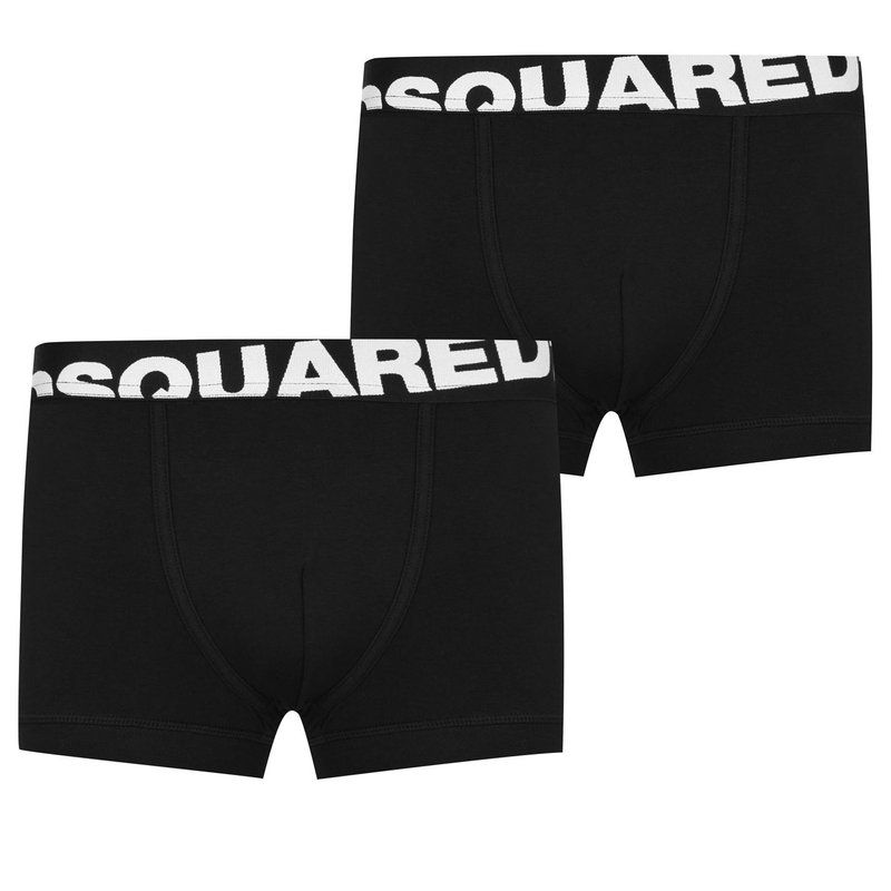 ディースクエアード メンズ アンダーウェア ボクサーパンツ DSQUARED2 2 Pack Boxer Trunks Black 001 ブラック