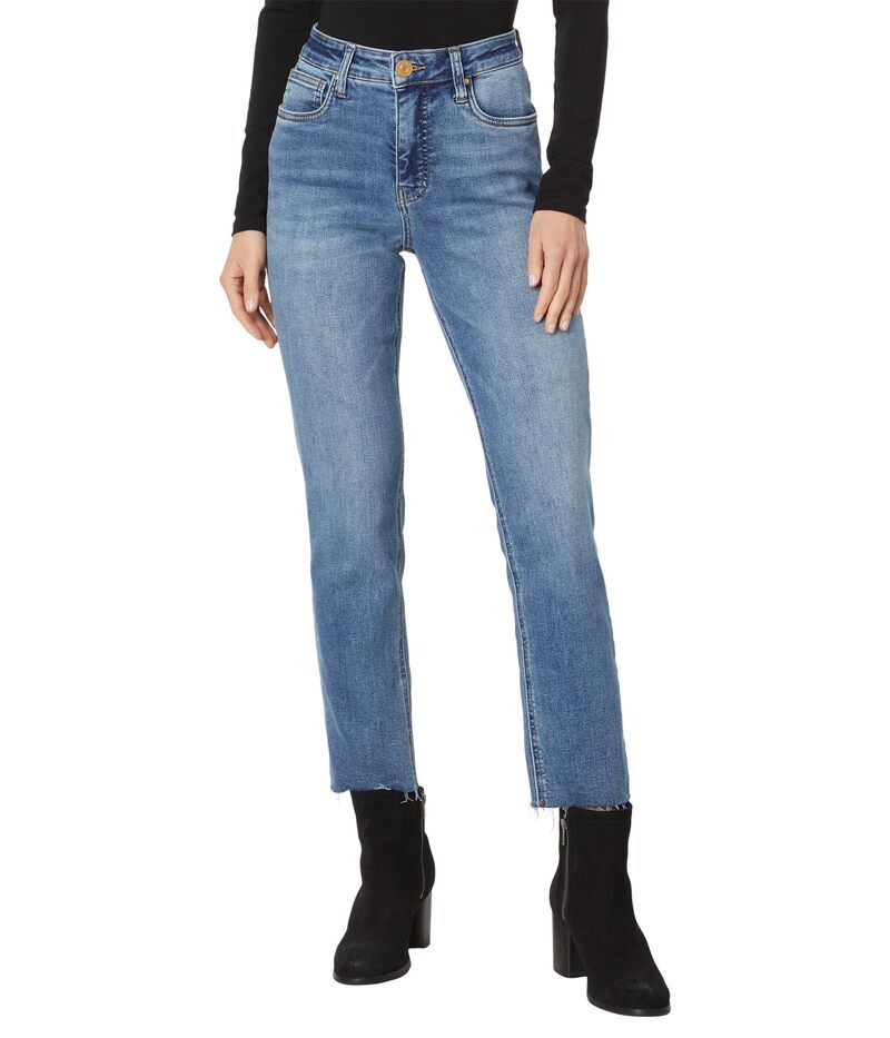 カットフロムザクロス レディース ボトムス デニムパンツ KUT from the Kloth Rachael High Rise Fab Mom Raw Hem Long Inseam Exalte