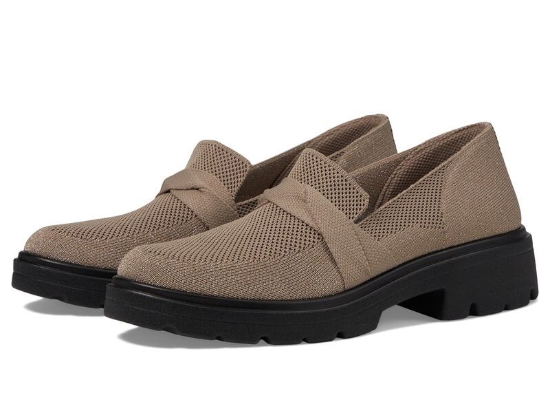 ビジーズ レディース シューズ スリッポン・ローファー Bzees Muse Bow Brown ブラウン