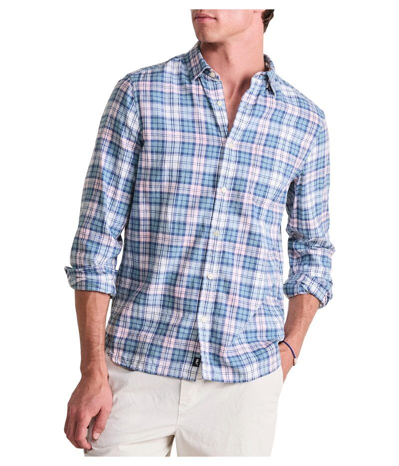 ヴァインヤードヴァインズ メンズ トップス シャツ Vineyard Vines Nobadeer Plaid Islnd Slub Shirt Smoke Blue スモーク