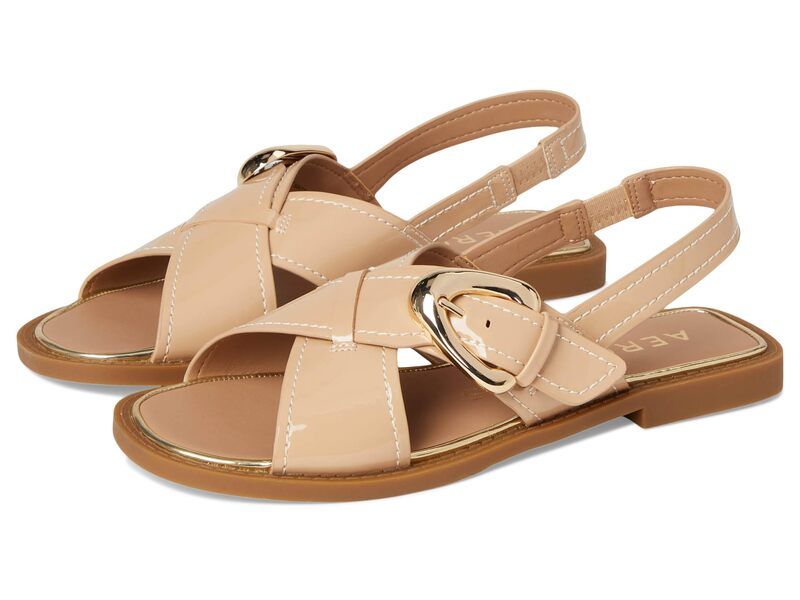 エアロソールズ レディース シューズ サンダル Aerosoles Cassa Beige Bisque Patent Faux Leather ベージュ