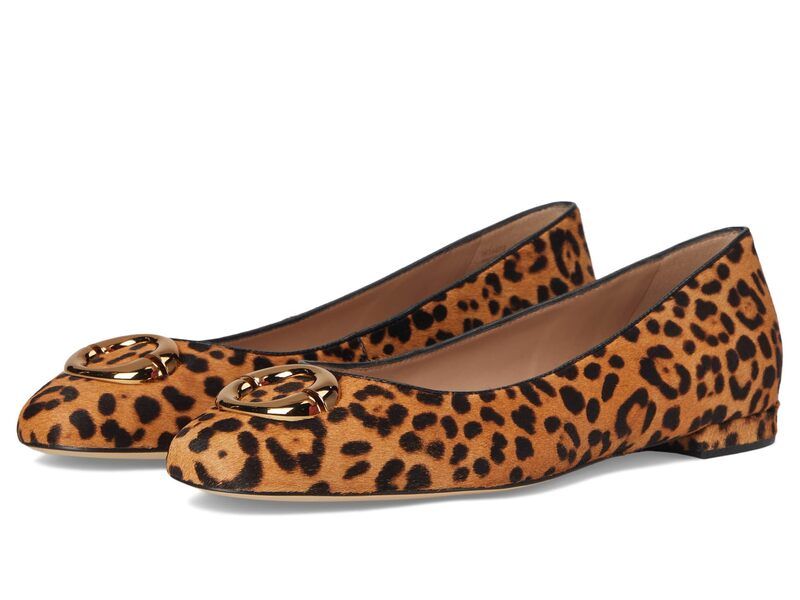 コールハーン レディース シューズ サンダル Cole Haan Skylar Ballets Leopard Print HaircalfBlack Leather ブラック