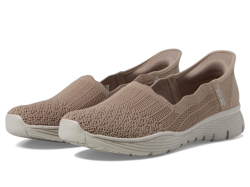スケッチャーズ レディース シューズ サンダル SKECHERS Seager Believe It Hands Free SlipIns Dark Taupe トープ